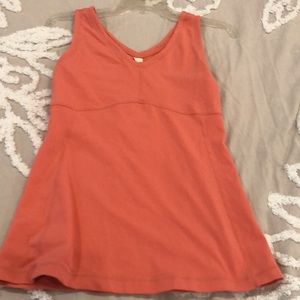 LUCY Athletic V-Neck top SMALL Coral Color